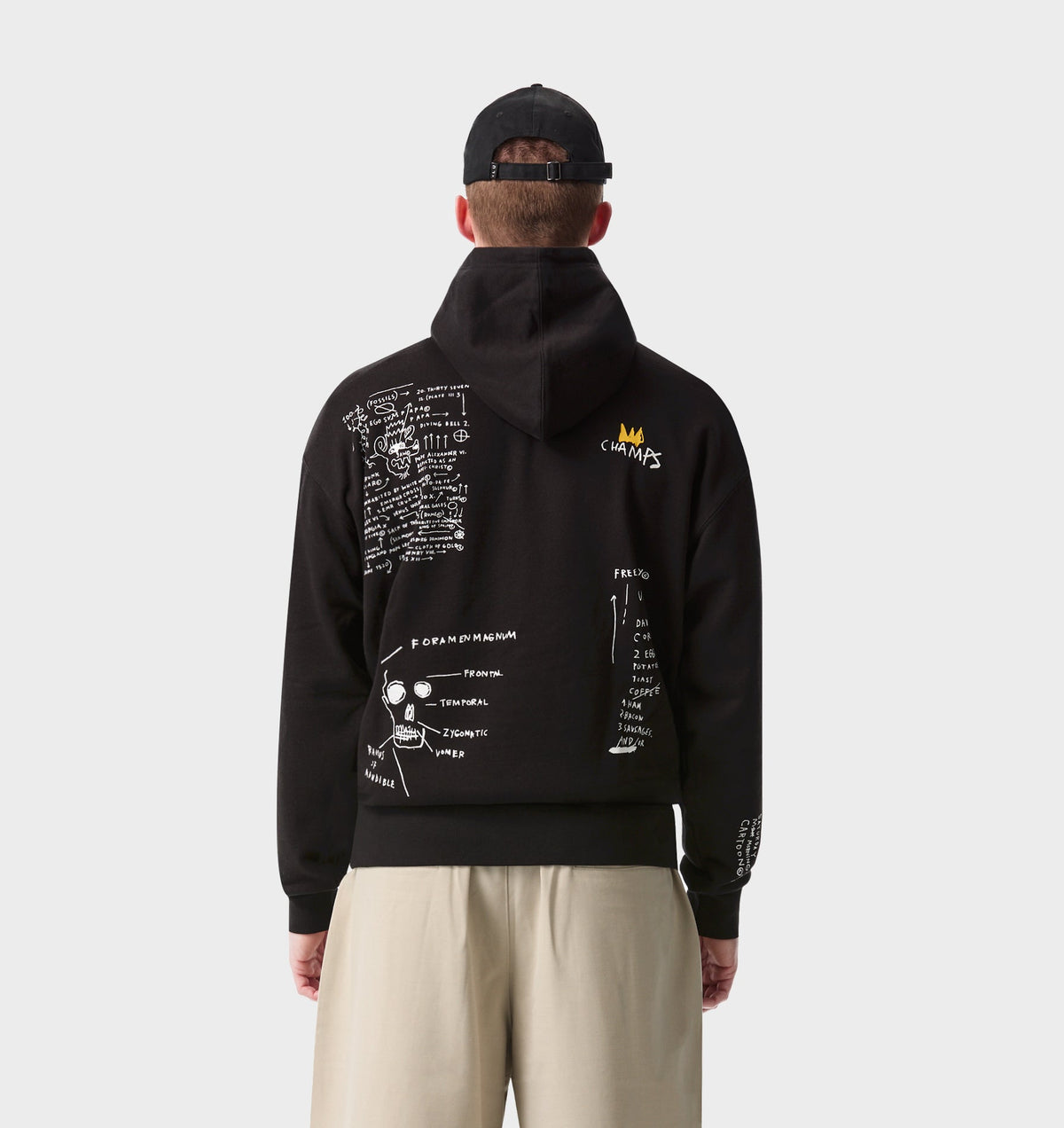 Basquiat Scribble Box Hood 2.0 - Black