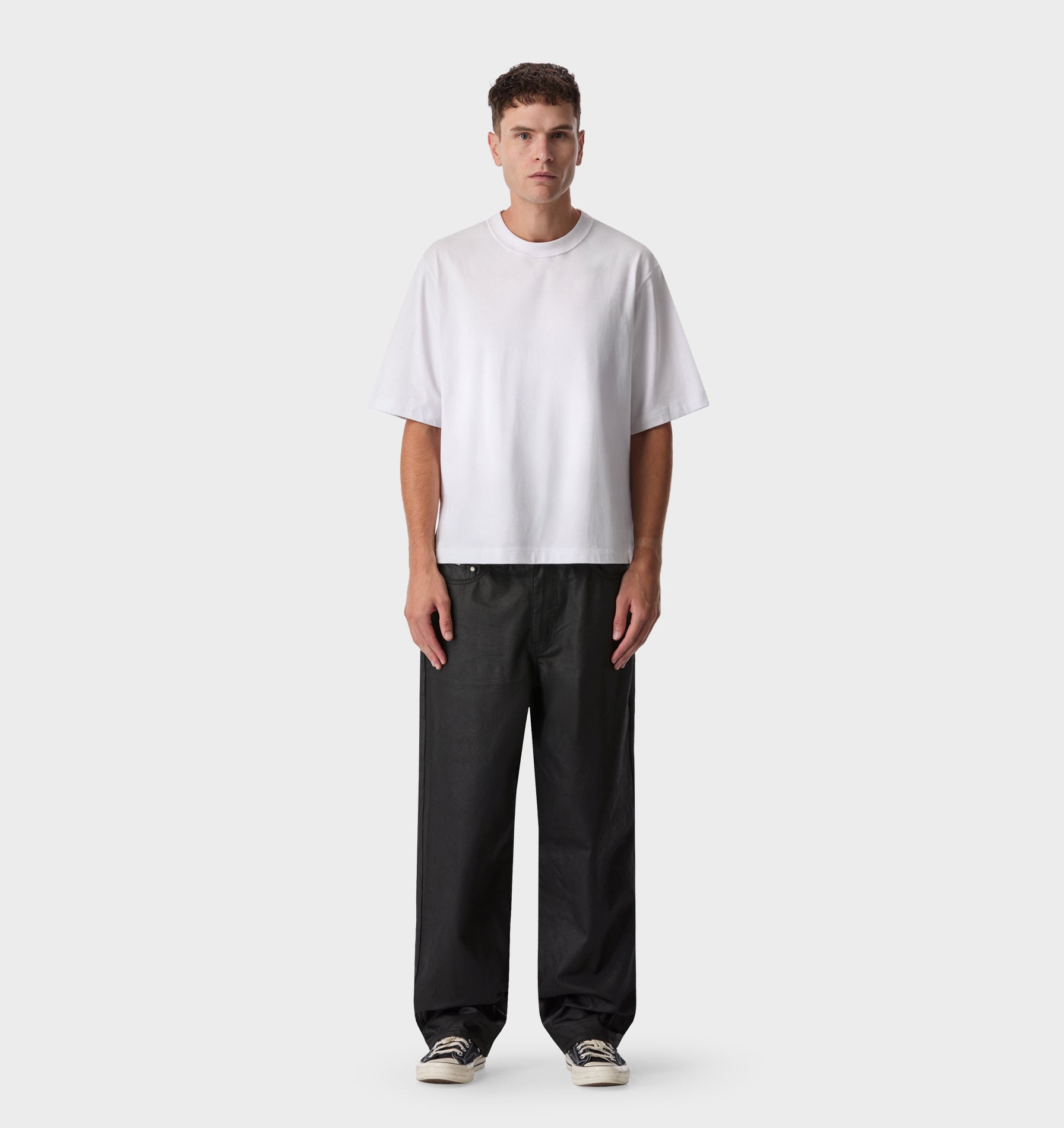 Crop Box Tee - White
