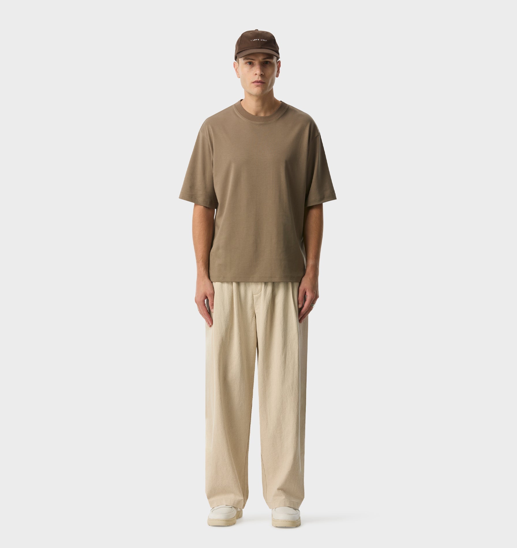 Linen Albert Pleated Pant - Bone
