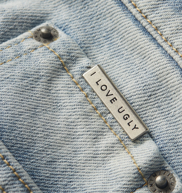 BEIGE RAW COTTON 90S DENIM