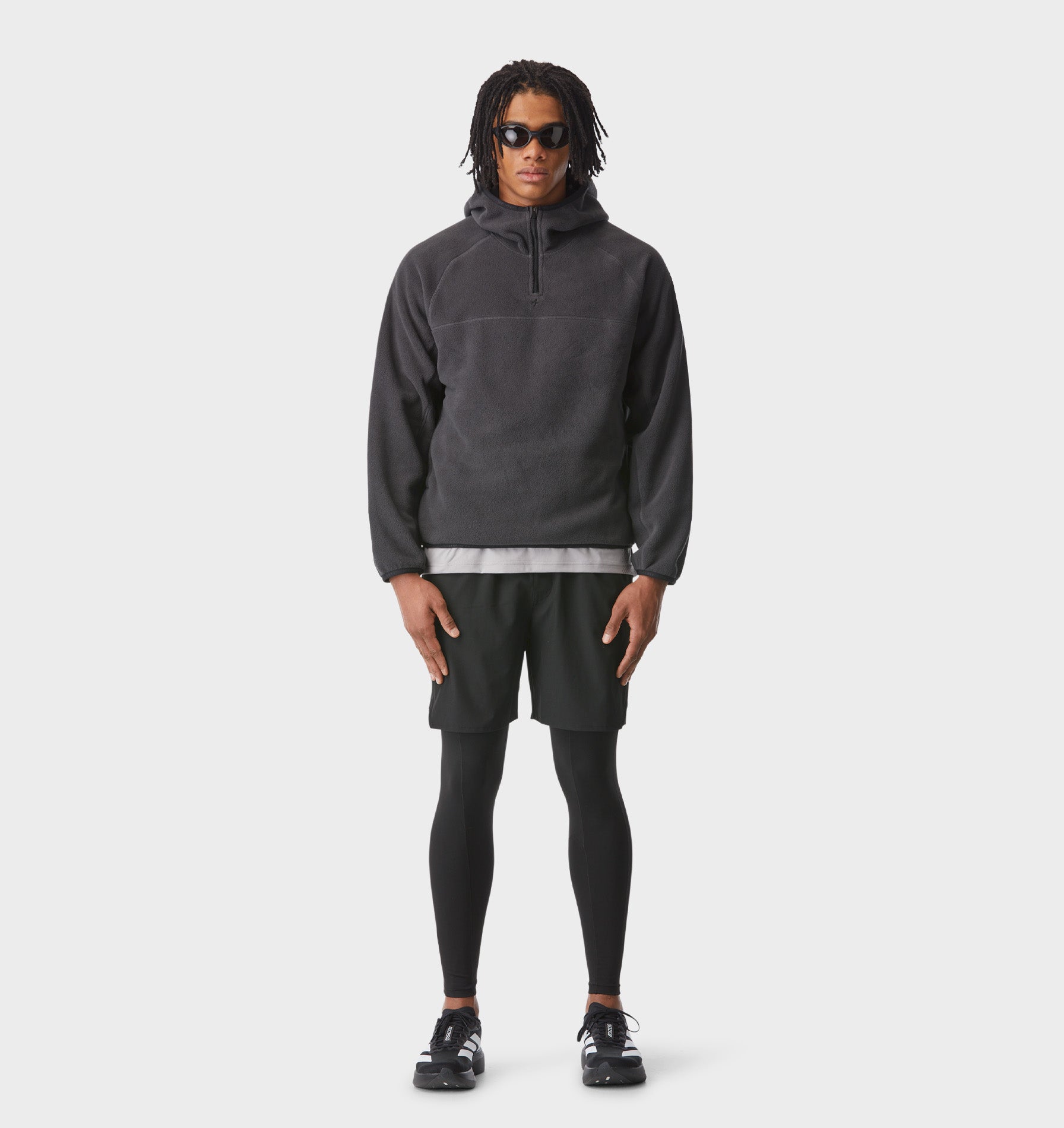 Active Hooded Fleece - Workout Hoodie in Charcoal | I Love Ugly US