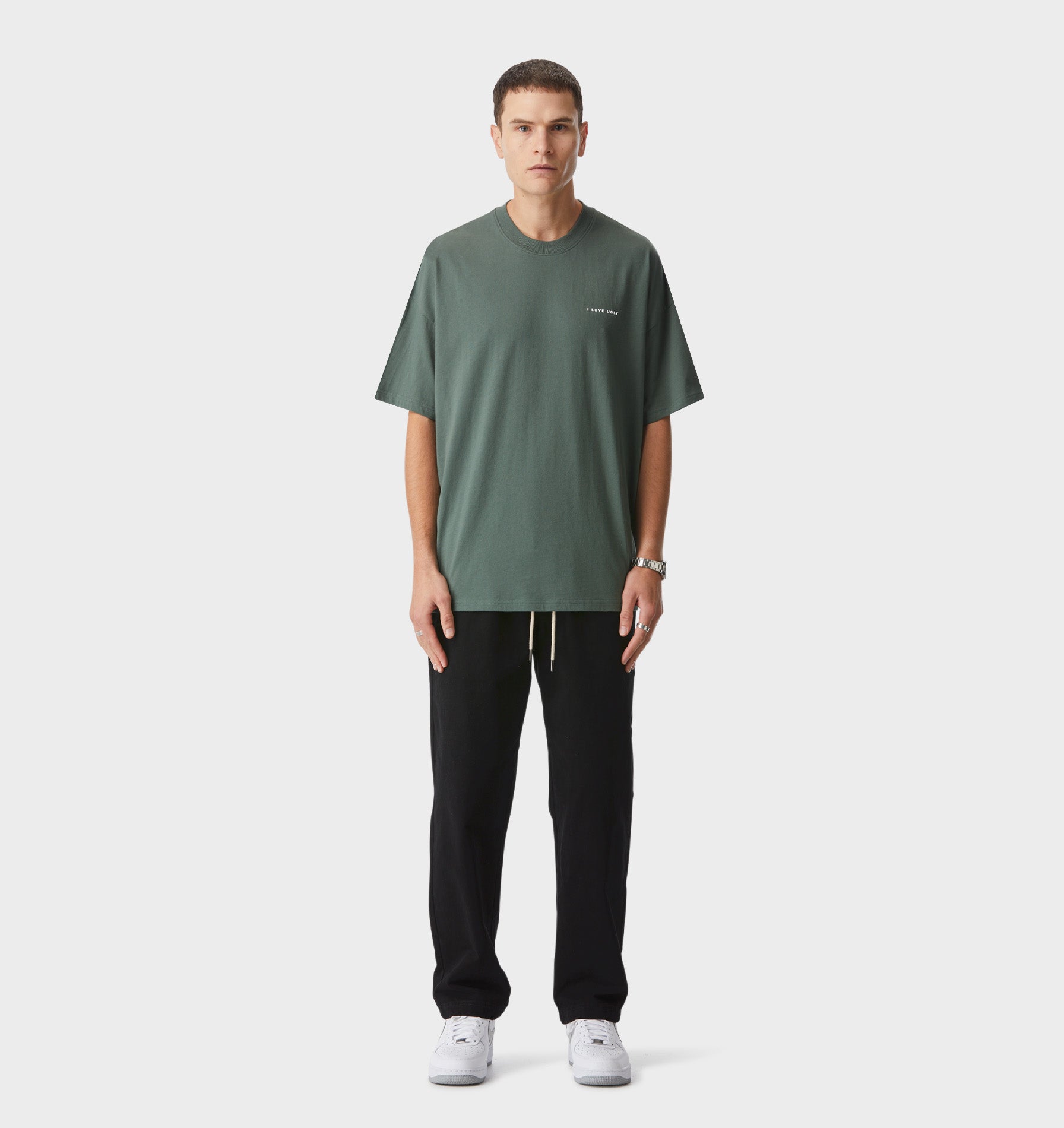 Box Tee - Smokey Green