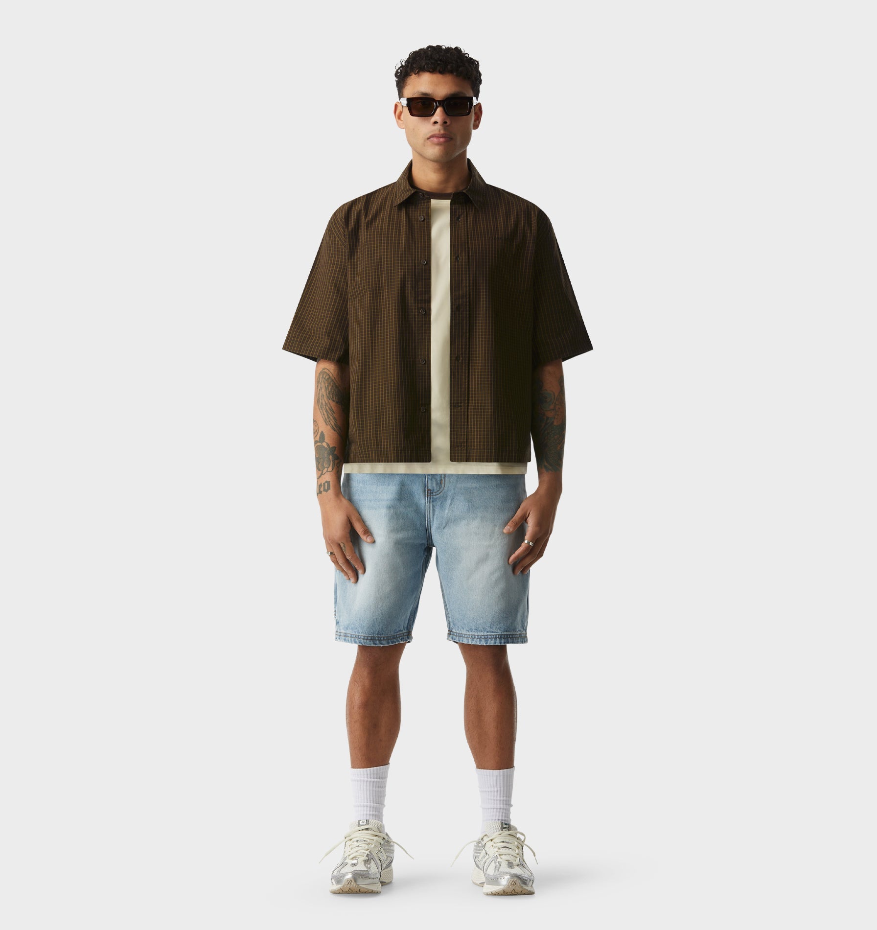 Kai SS Shirt - Brown Check