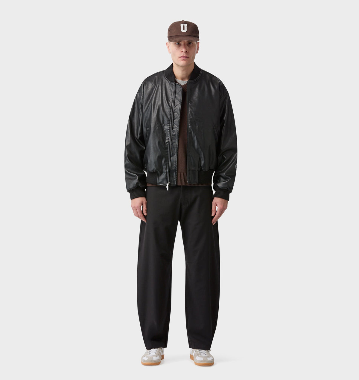 Barrel Leg Slack Pant - Black