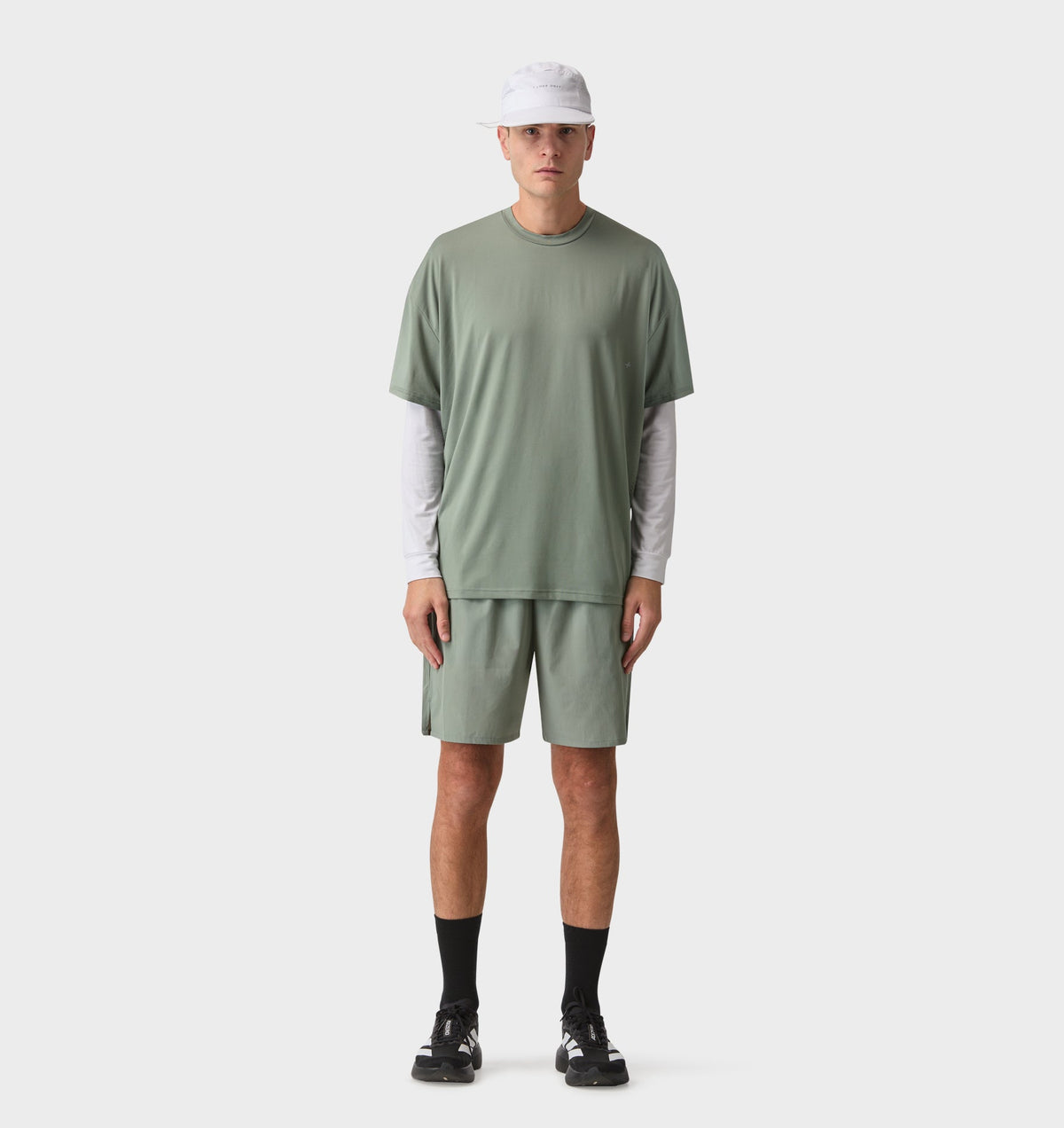 Active Box Tee - Fog Green