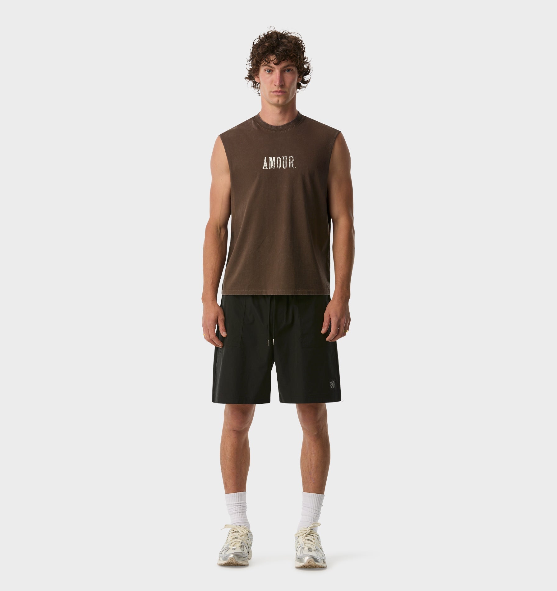 Amour Crop Tank - Aged Espresso