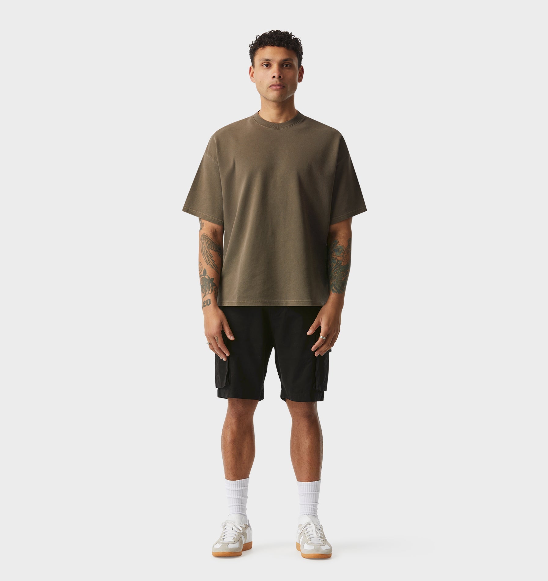 Heavy Box Tee 2.0 - Washed Mushroom