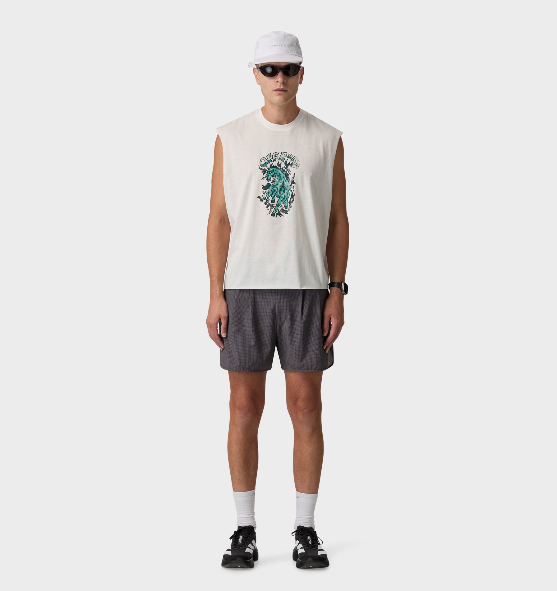 Active Pleat Front Short - Check