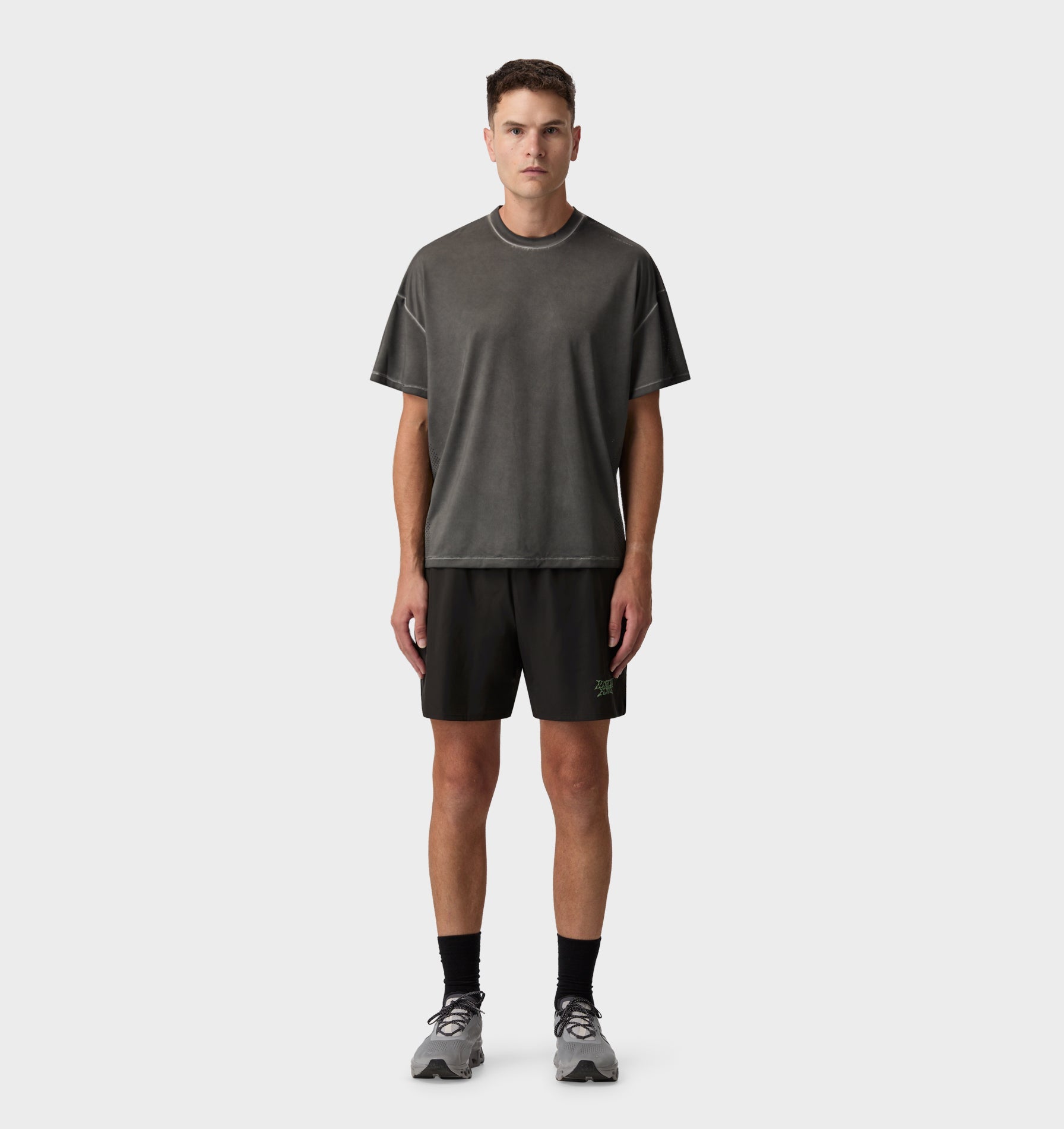 Liquified Active 5 inch Shorts- Black / Lime