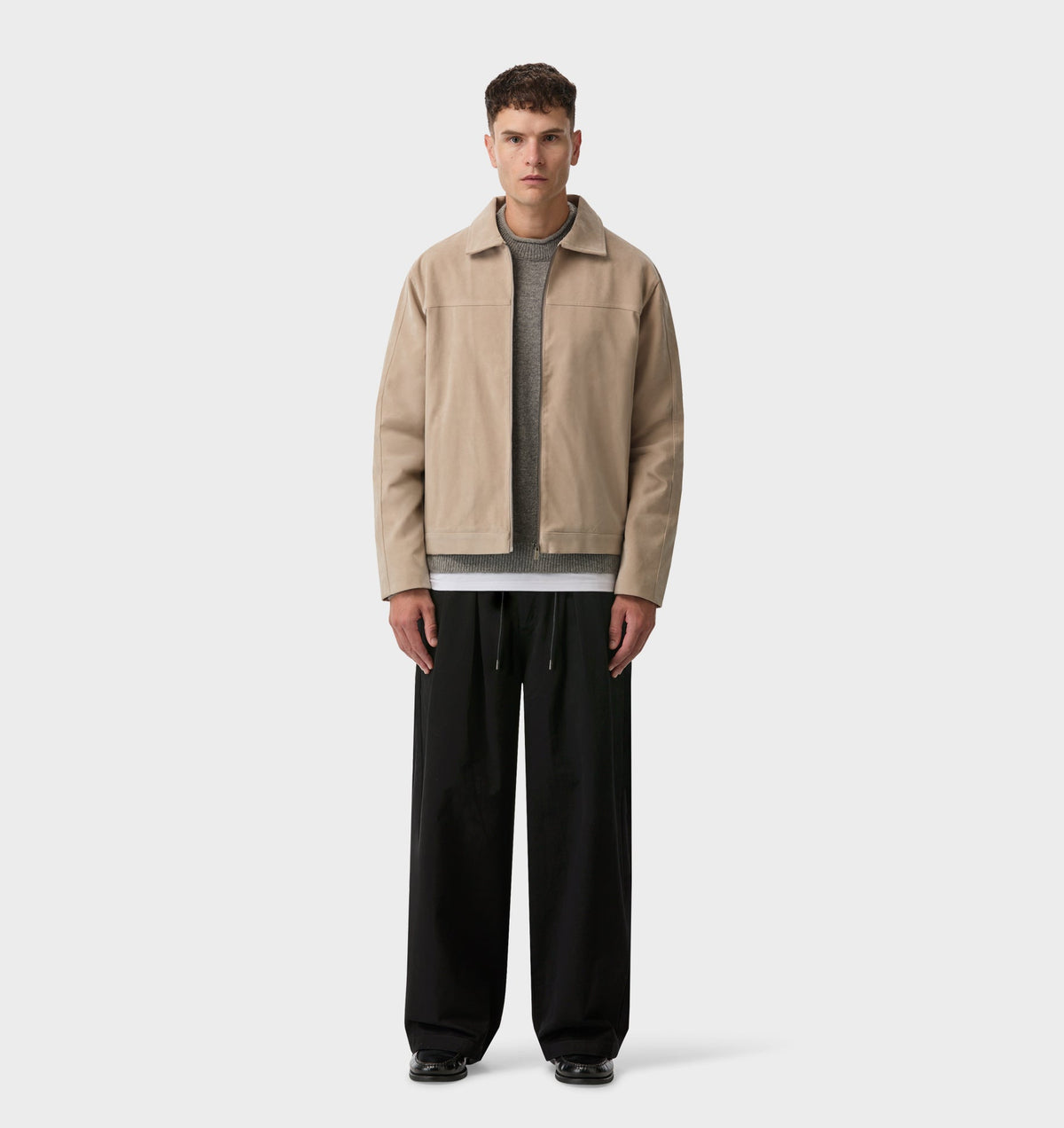 Mason Suede Jacket - Stone