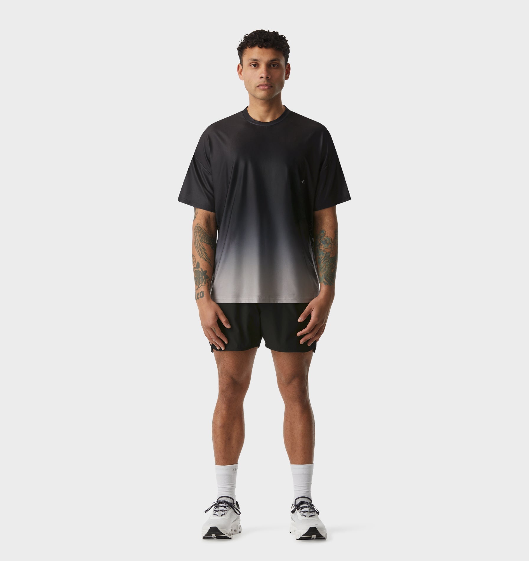 Active Box Tee - Ash Cloud