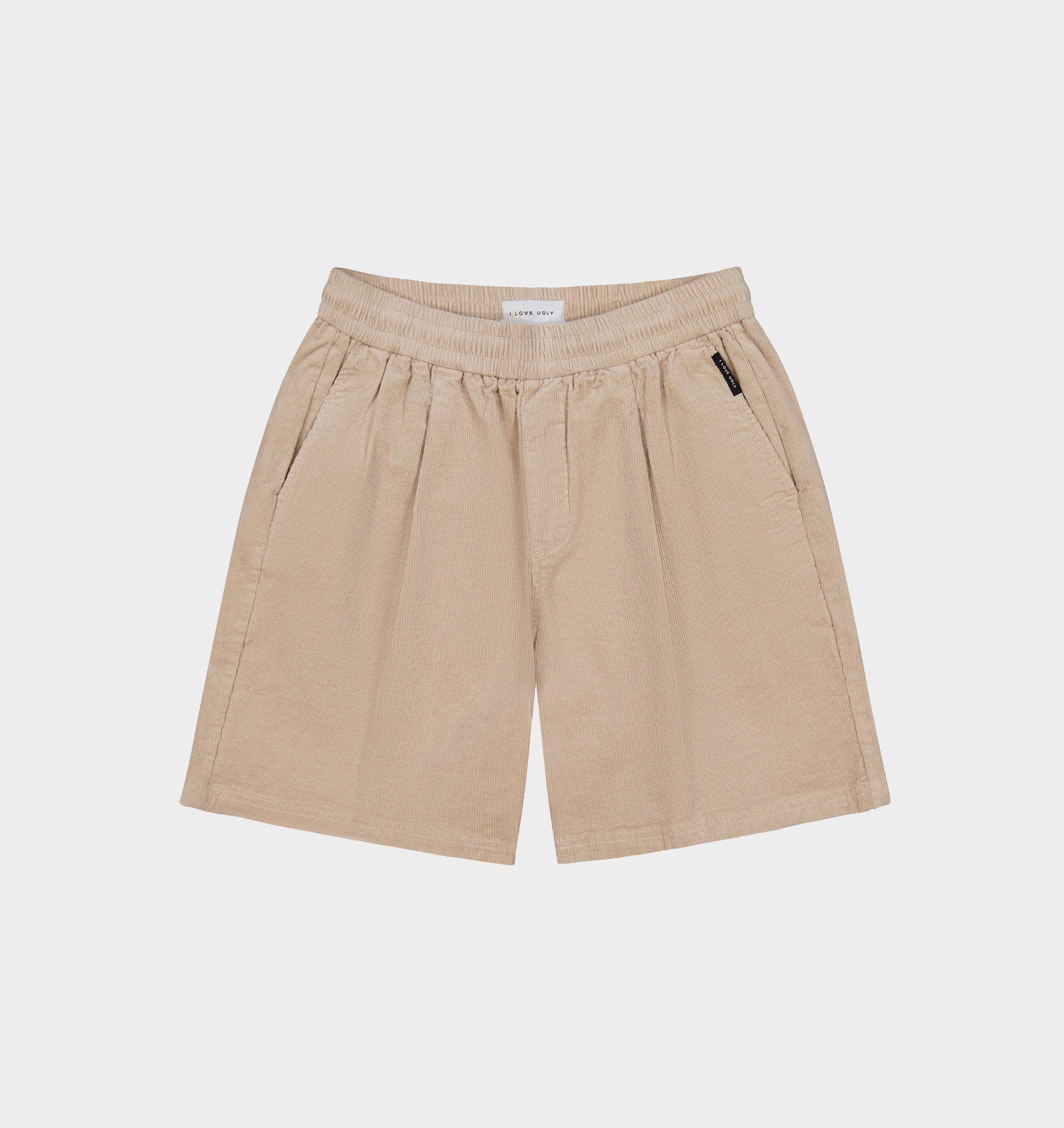 Michael Pleat Cord Short - Sand