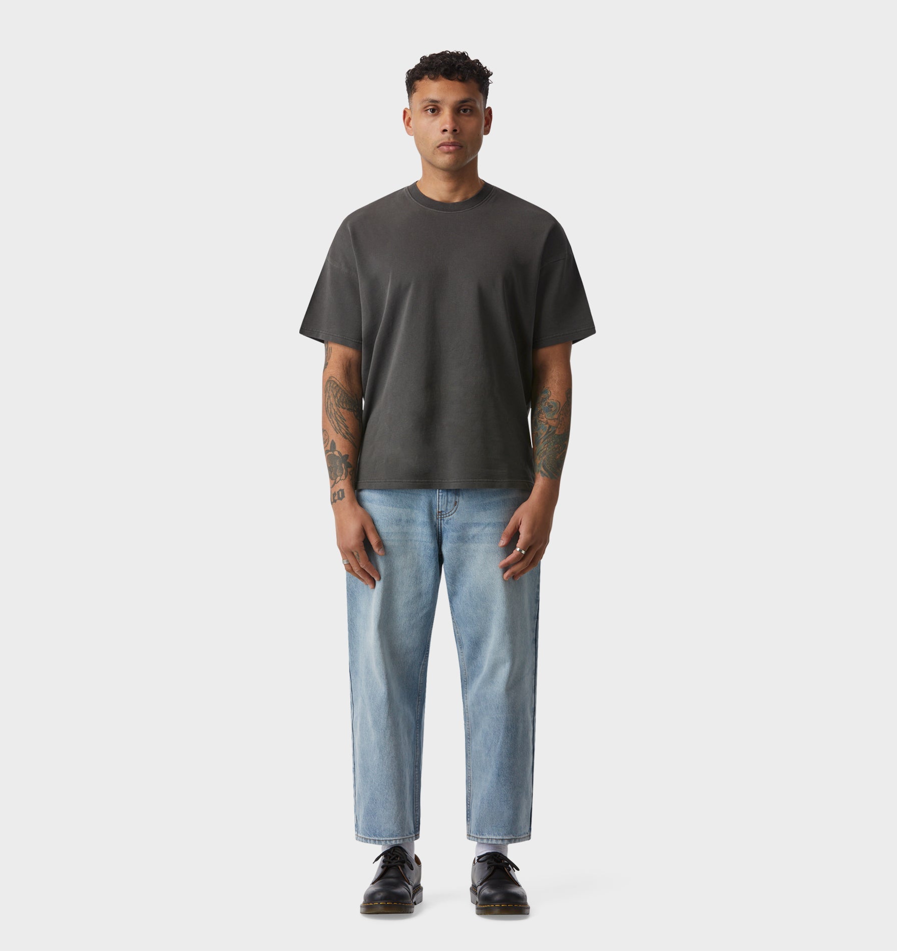 Heavy Lewi Tee - Washed Black