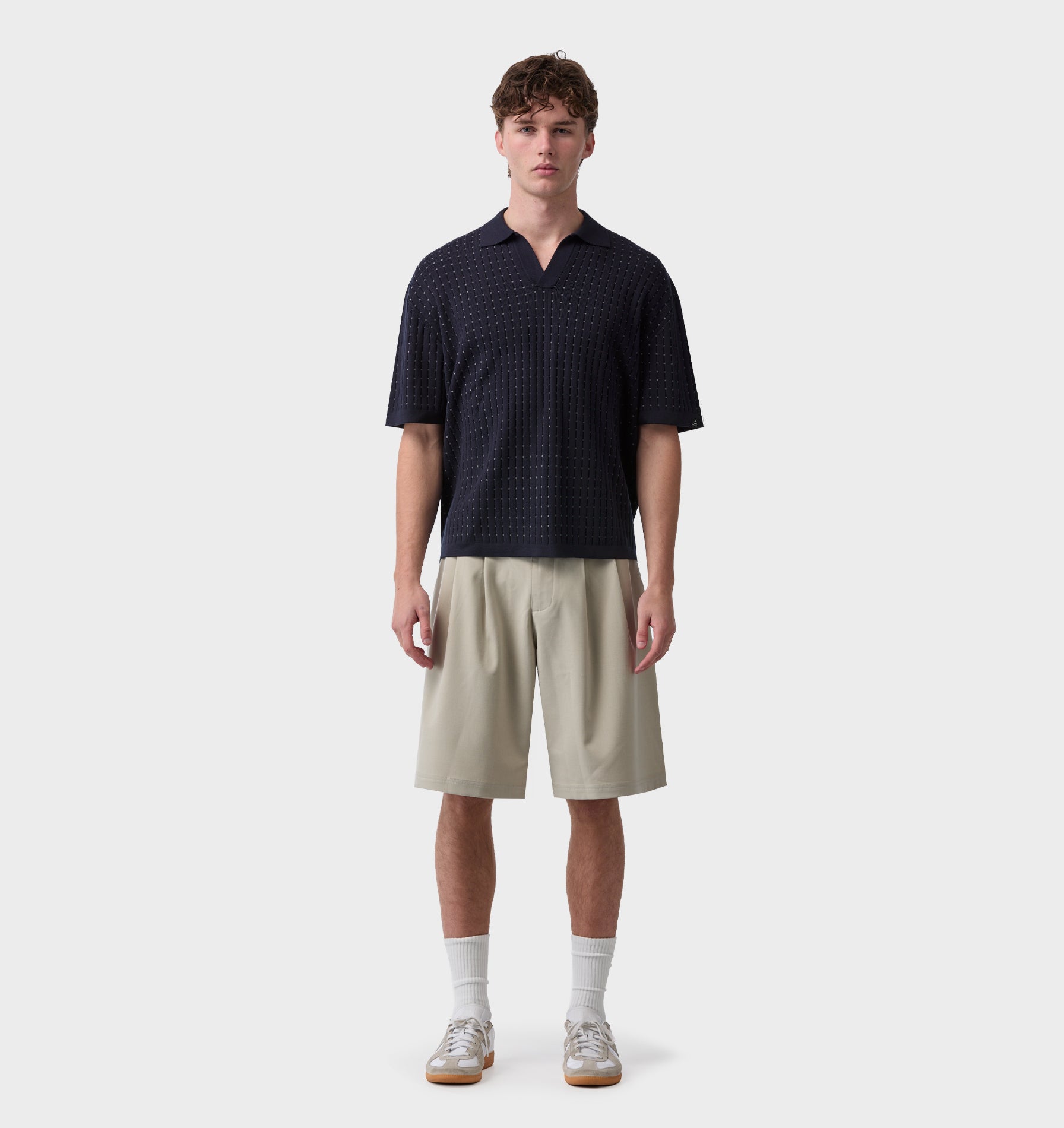 Alby Pleated Short - Stone