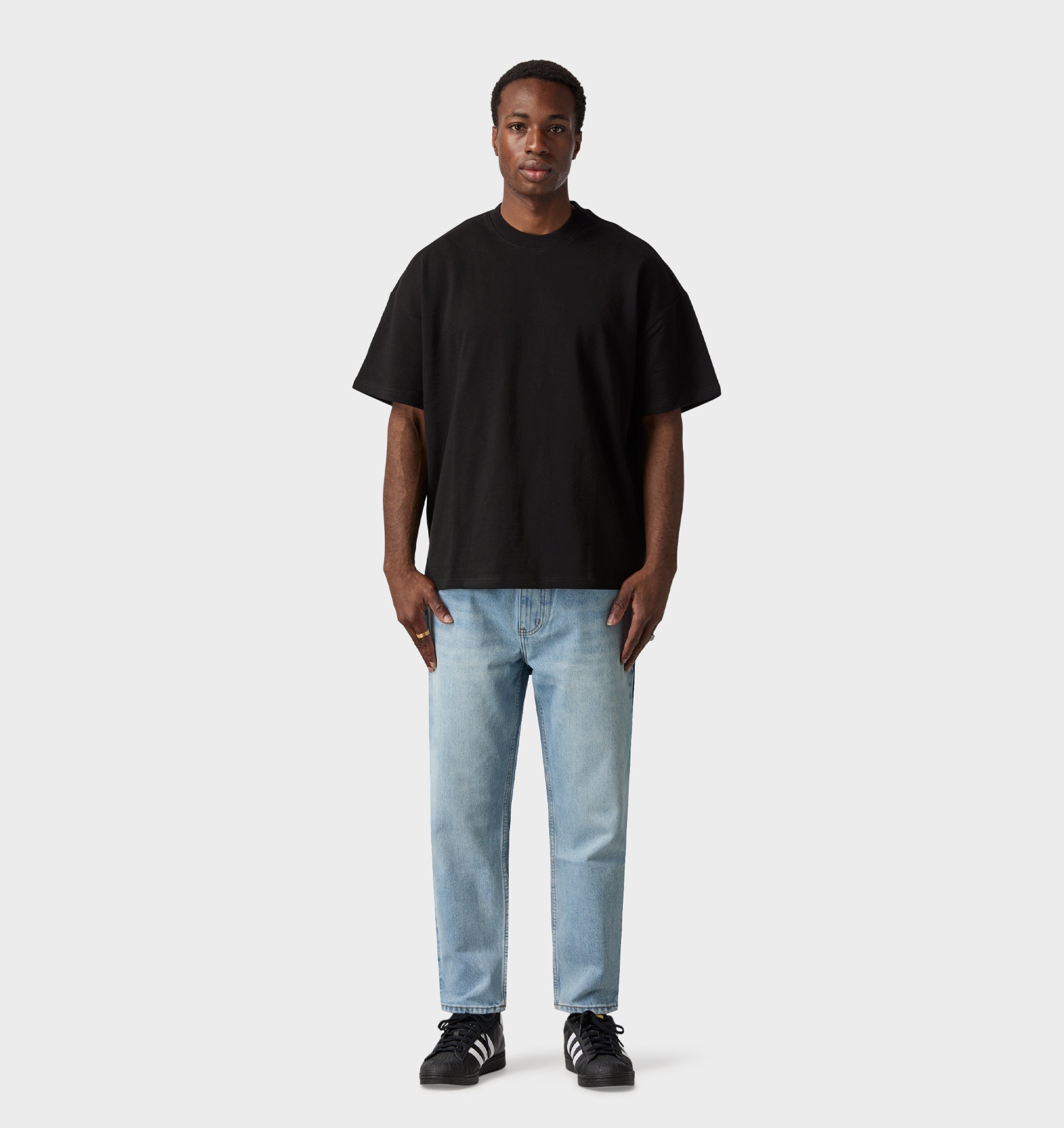 Cropped 90s Denim - Faded Blue