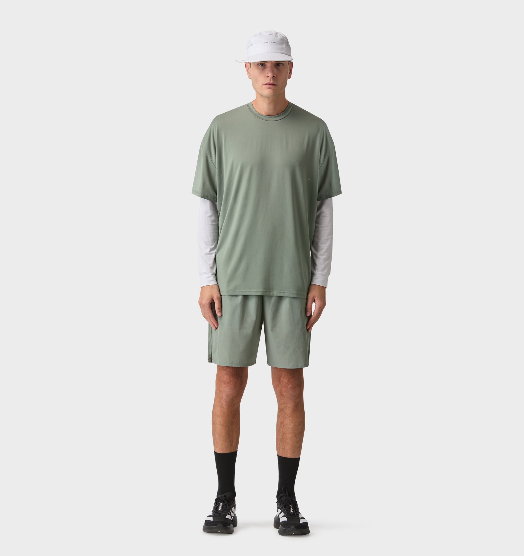 Active Box Tee - Fog Green