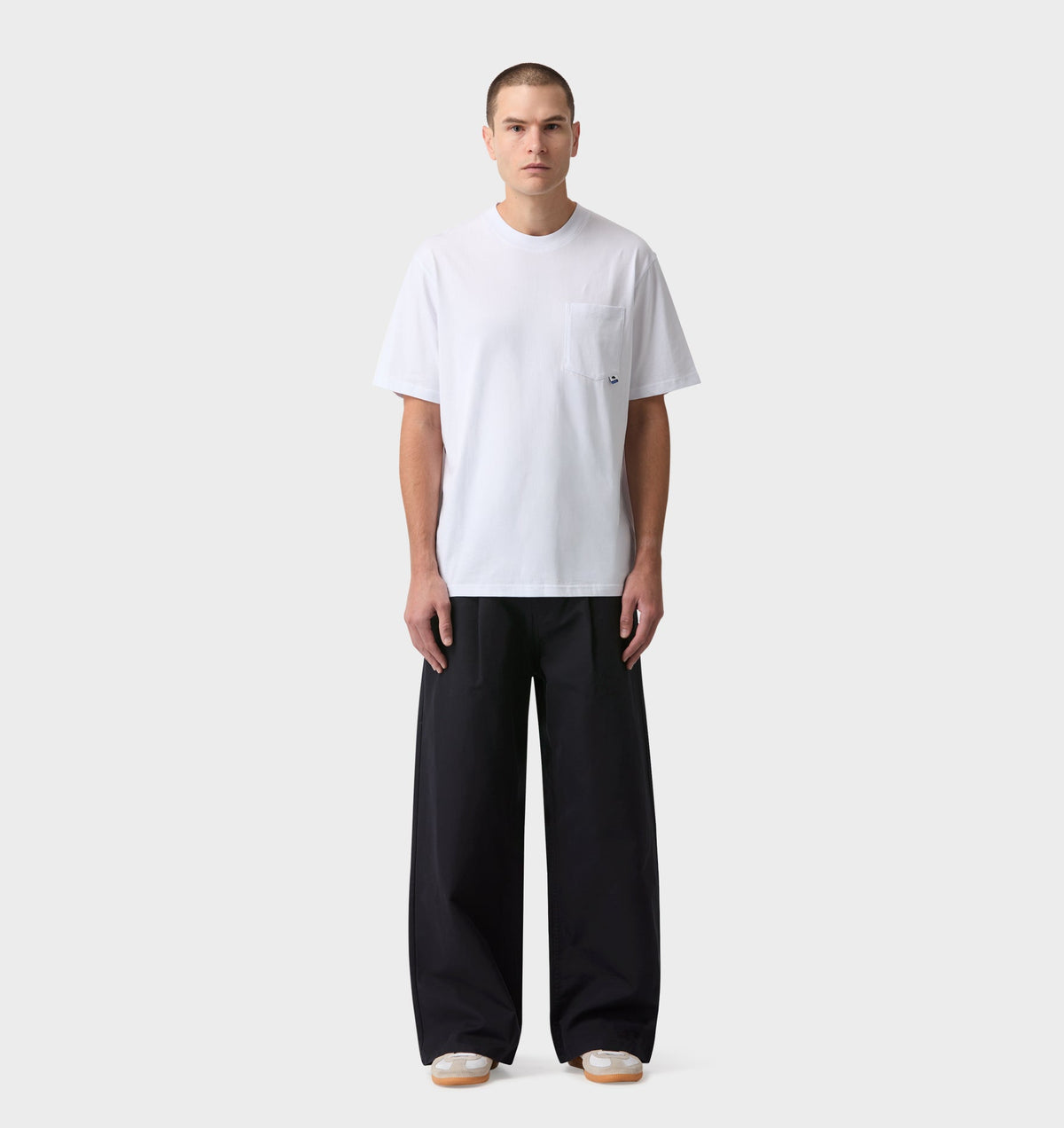 Pleat Canvas Pant - Indigo