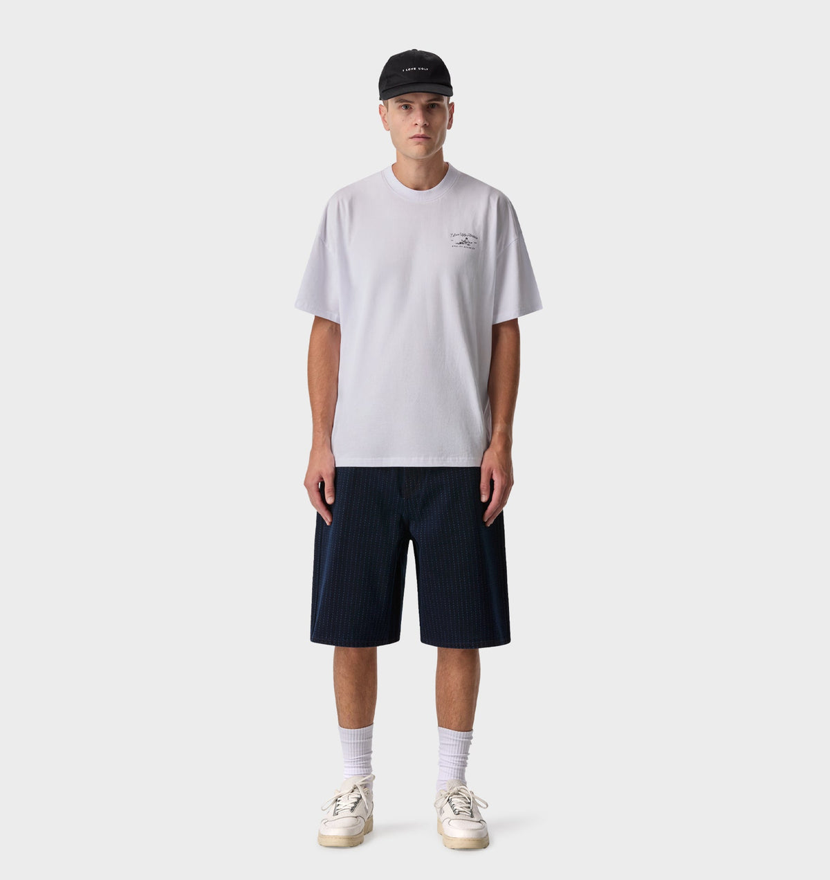 Wyatt Denim Short - Pinstripe
