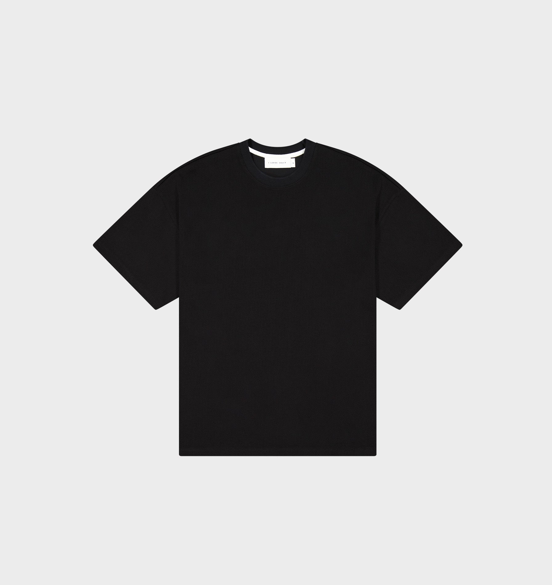 Herringbone Heavy Box Tee - Black
