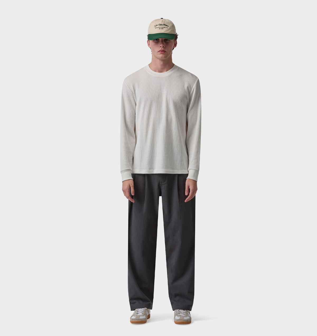 Twin Pleat Pant - Charcoal