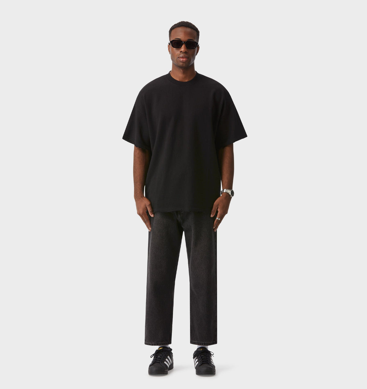 Samson Cropped Denim - Washed Black