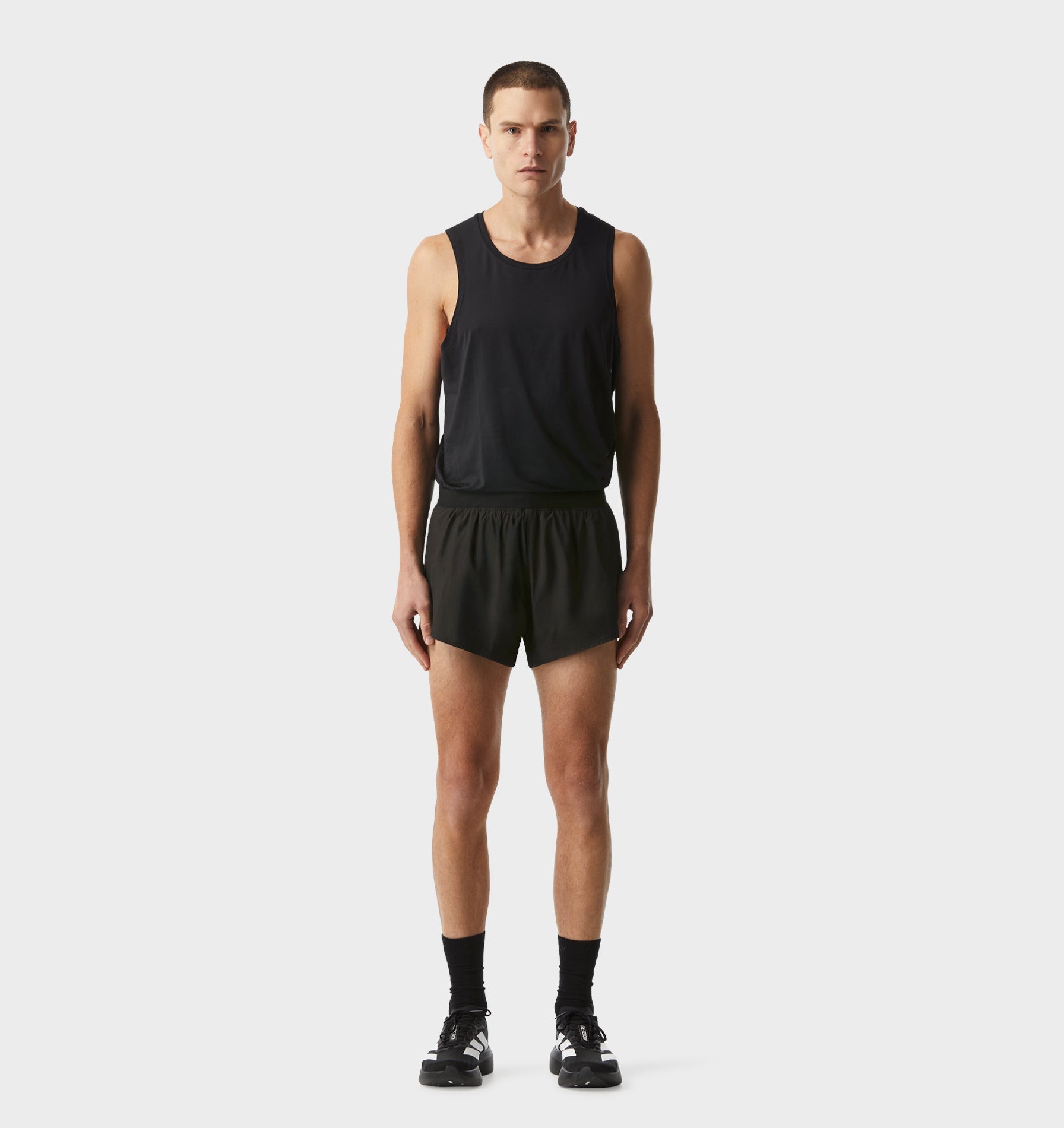 Active 3 Inch Split Short - Black