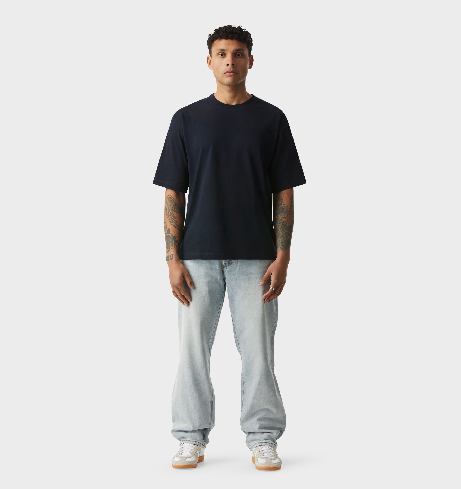 Isaac Cotton Tee - Midnight Navy