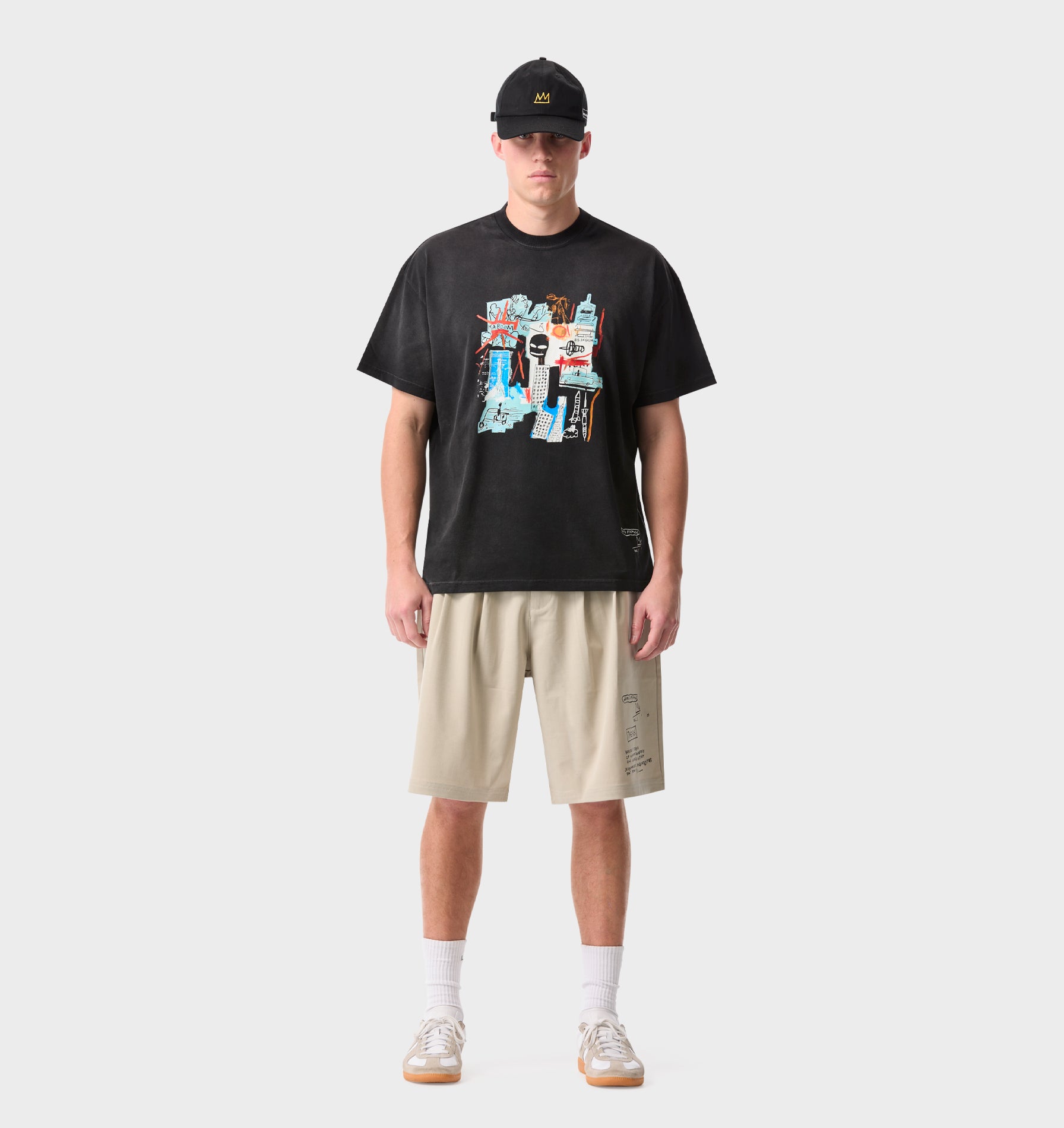 Basquiat Carbon Box Tee 2.0 - Faded Black