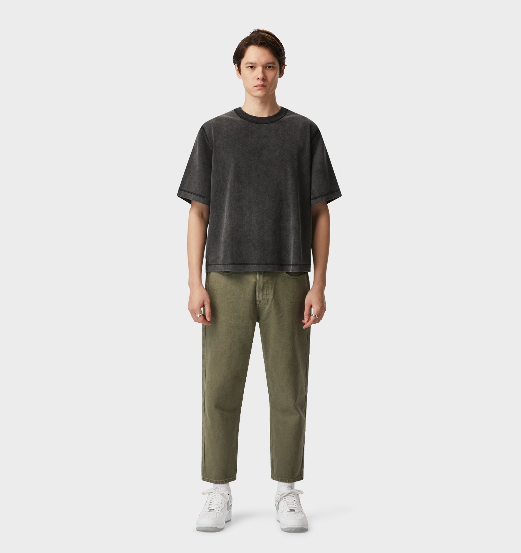 Cropped 90s Denim - Moss