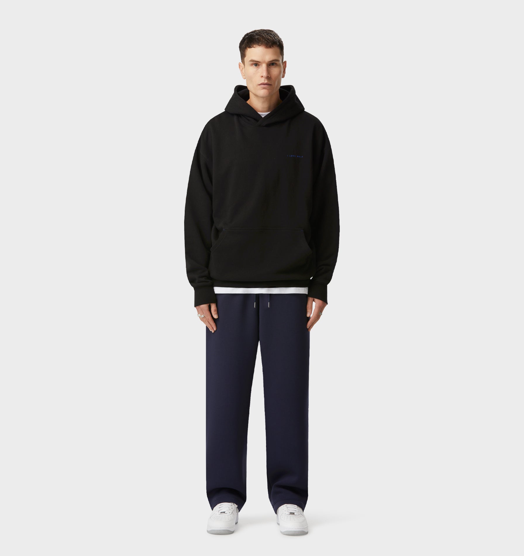 Contrast Logo Box Hood 2.0 - Black/Cobalt