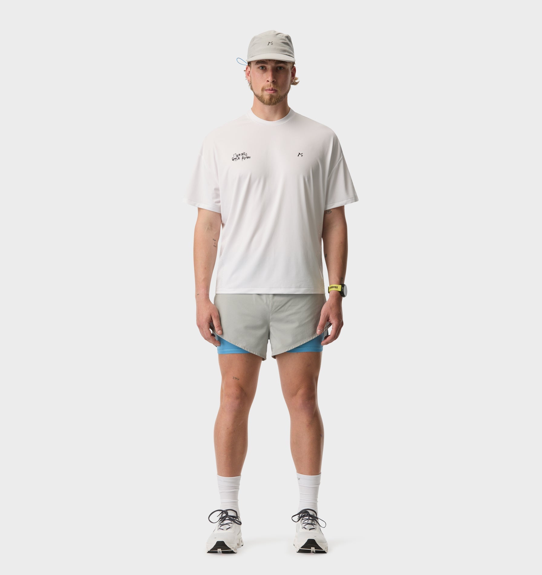 GR X ILU Active Crop Tee - White