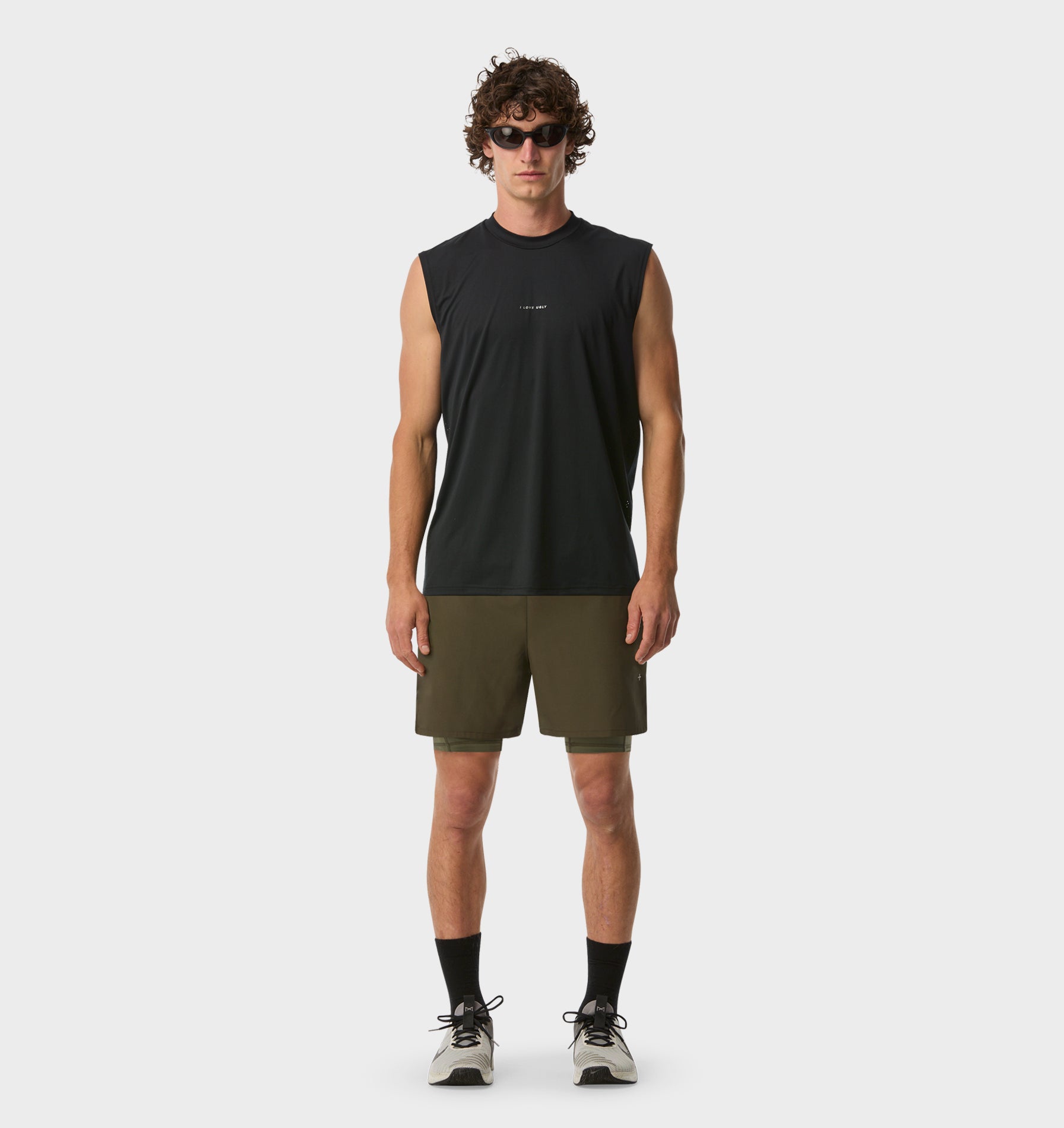 Active 5 Inch 2 In 1 Shorts - Khaki