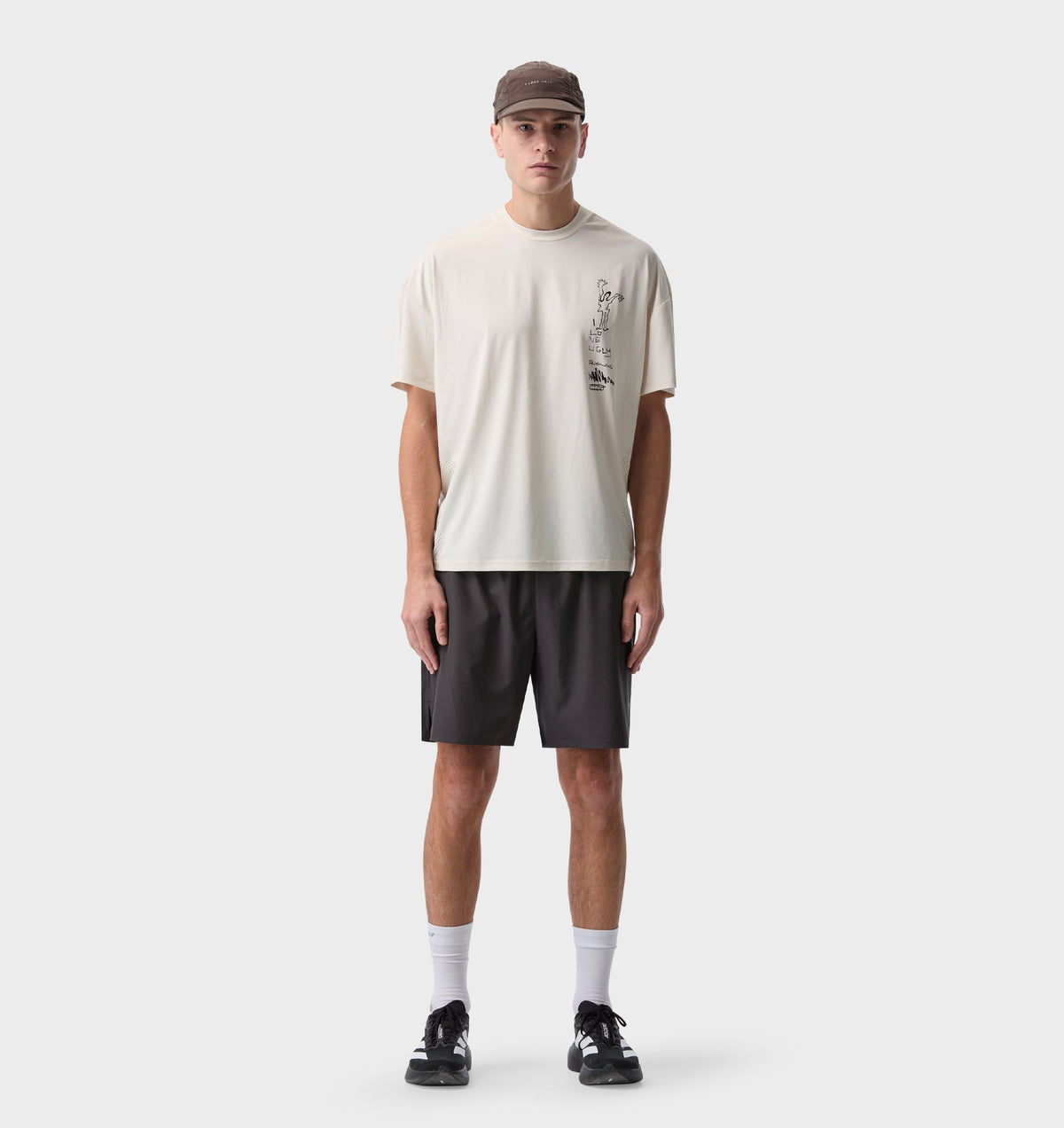 Restrained Active Crop Tee - Off White