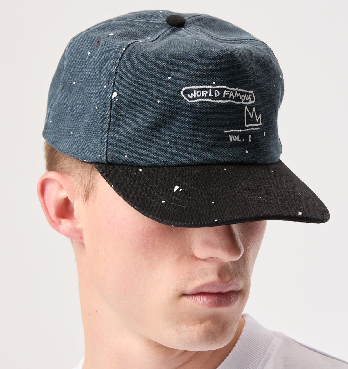 Basquiat Painter Ryder Cap - Steel Blue/Black