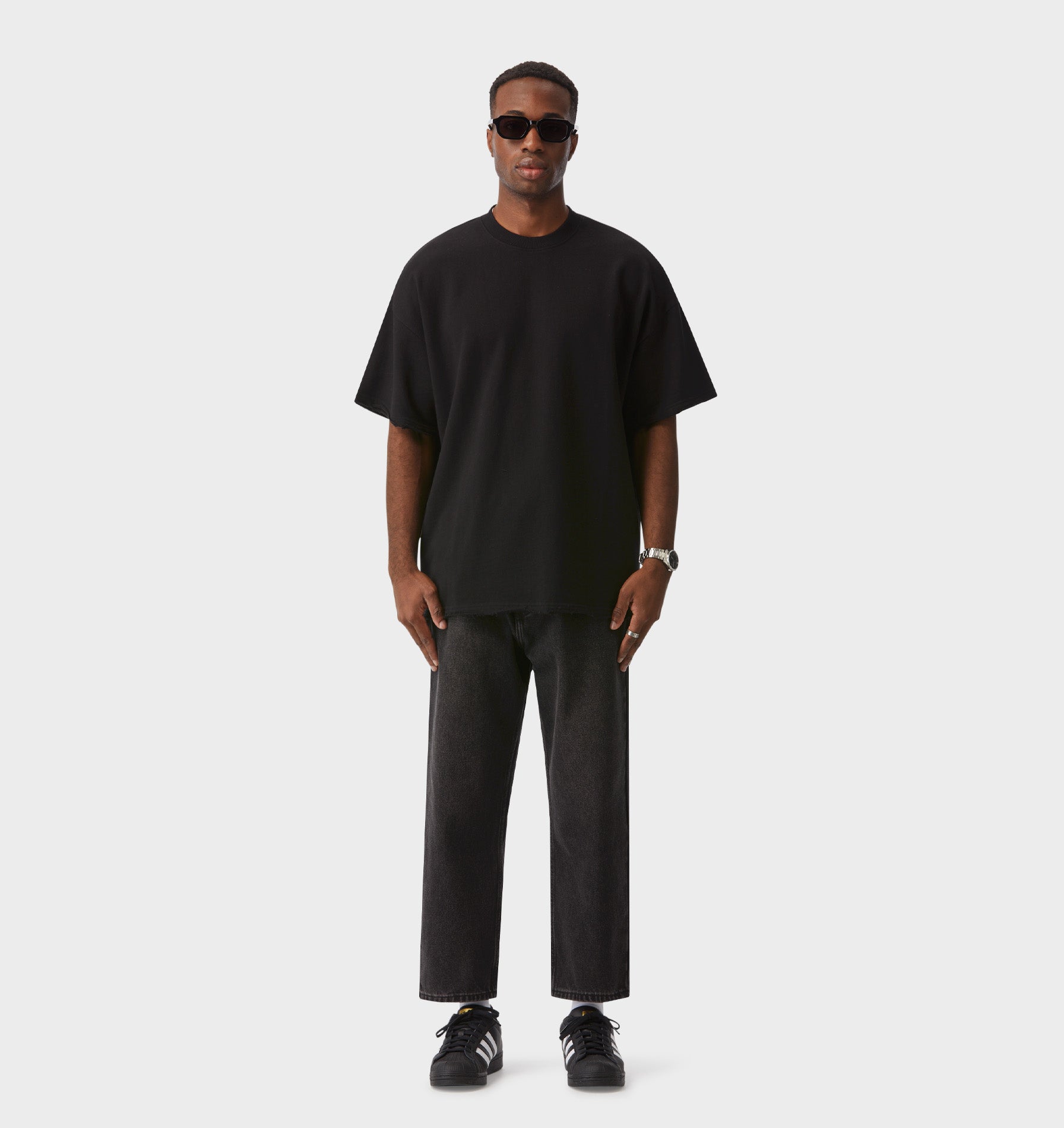 Samson Cropped Denim - Washed Black