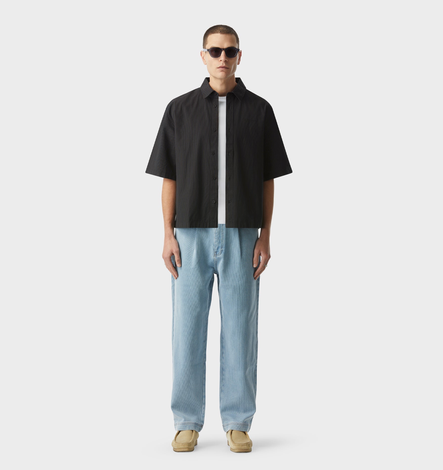 Kai SS Shirt - Navy Check