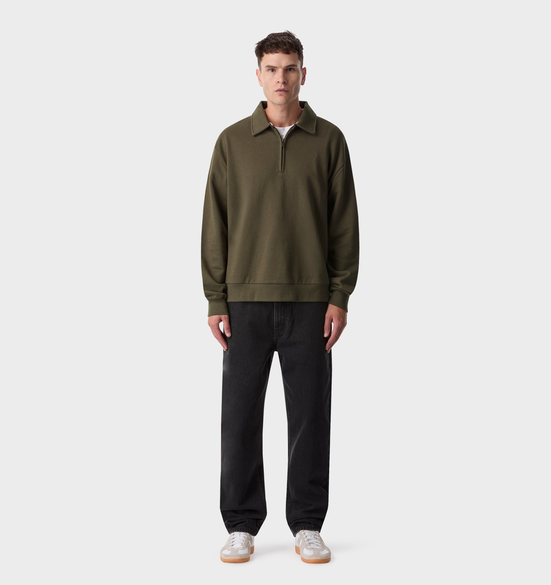 1/2 Zip Pullover - Burnt Olive