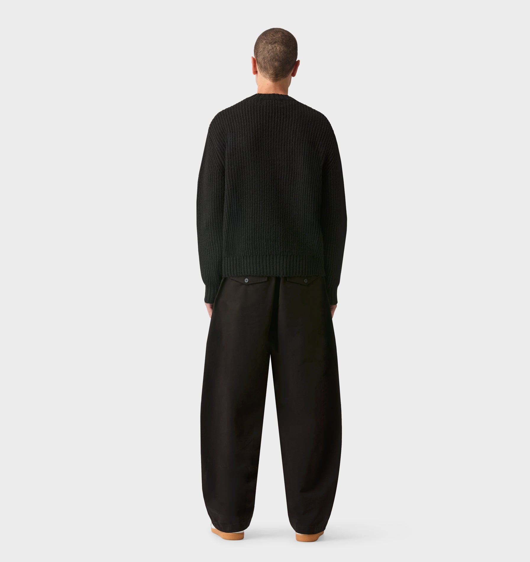 Box Pleat Pant - Black