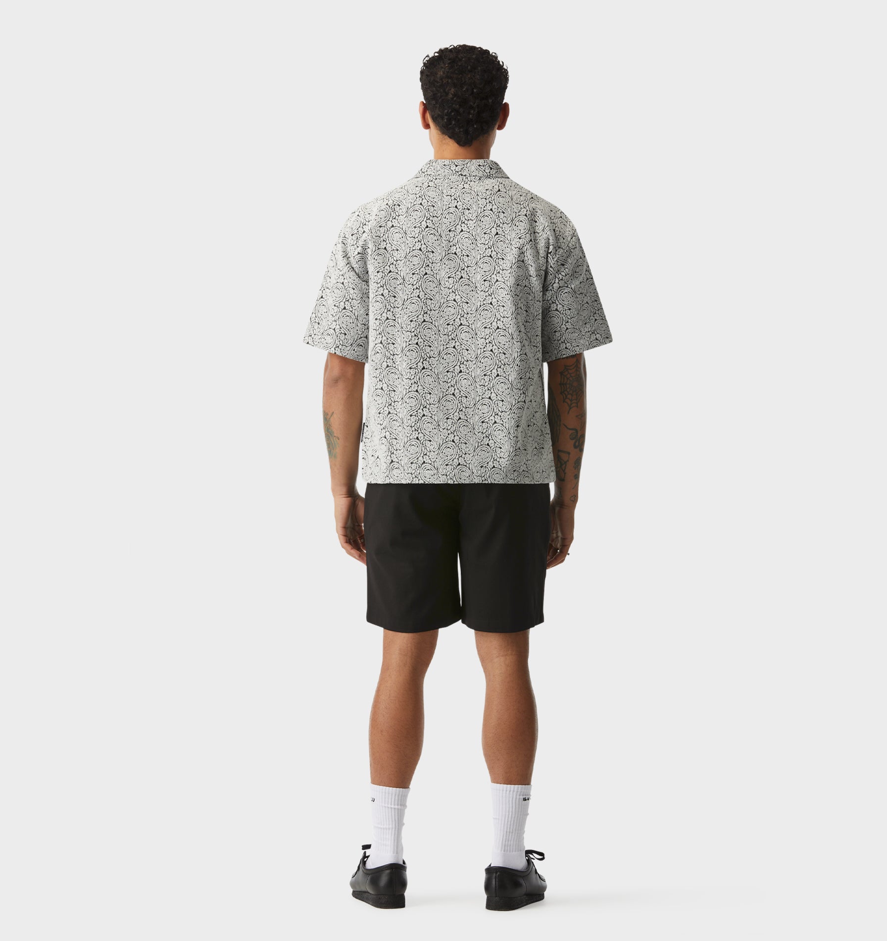 Box Cuban Collar SS Shirt - Paisley