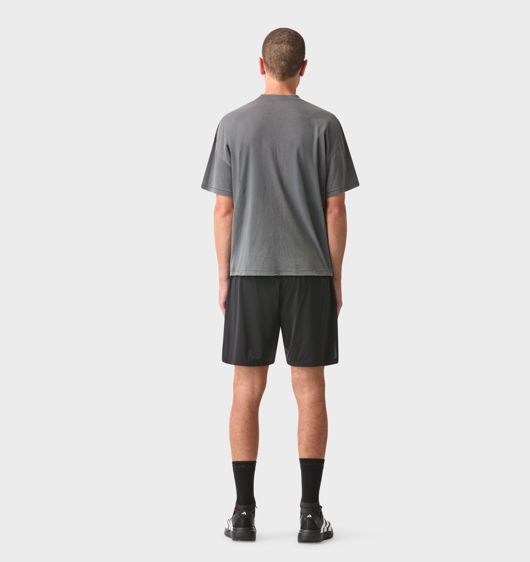 Eagle Active Crop Tee - Washed Black