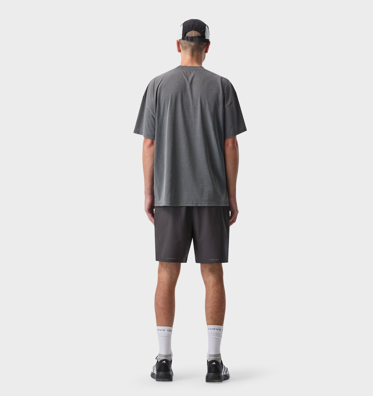 Liquified Active Cotton Box Tee - Washed Black