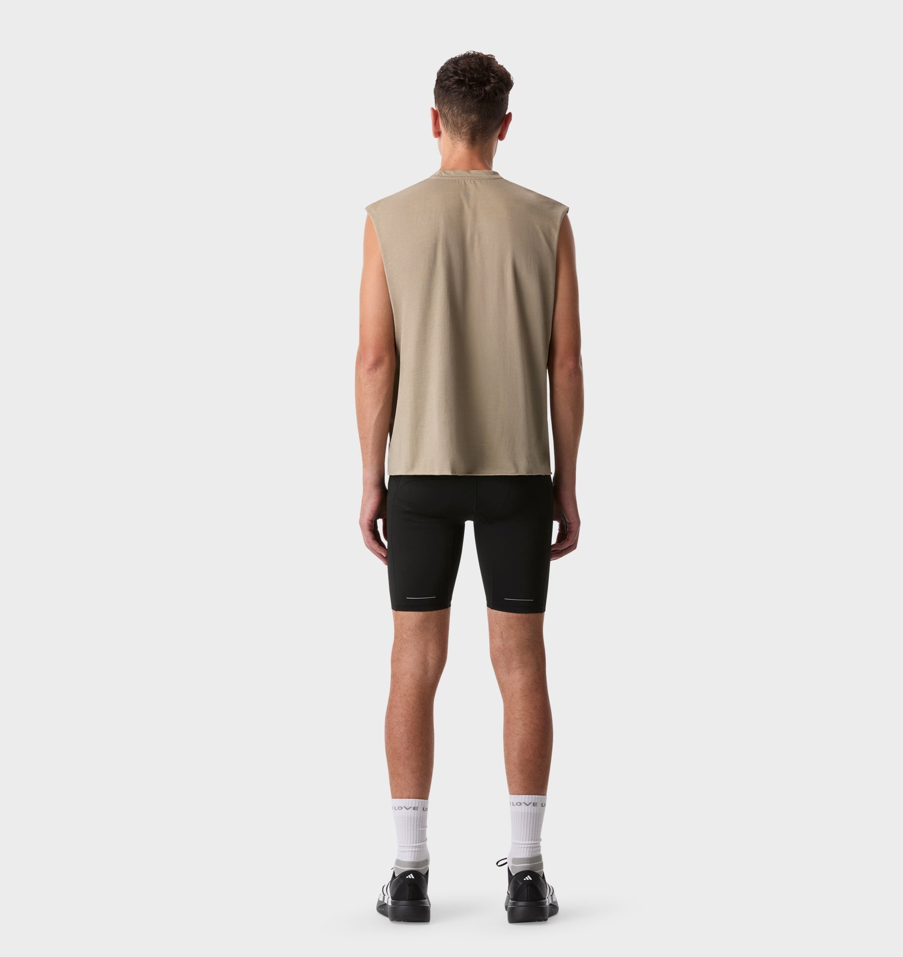 Cotton Active Crop Tank - Washed Taupe