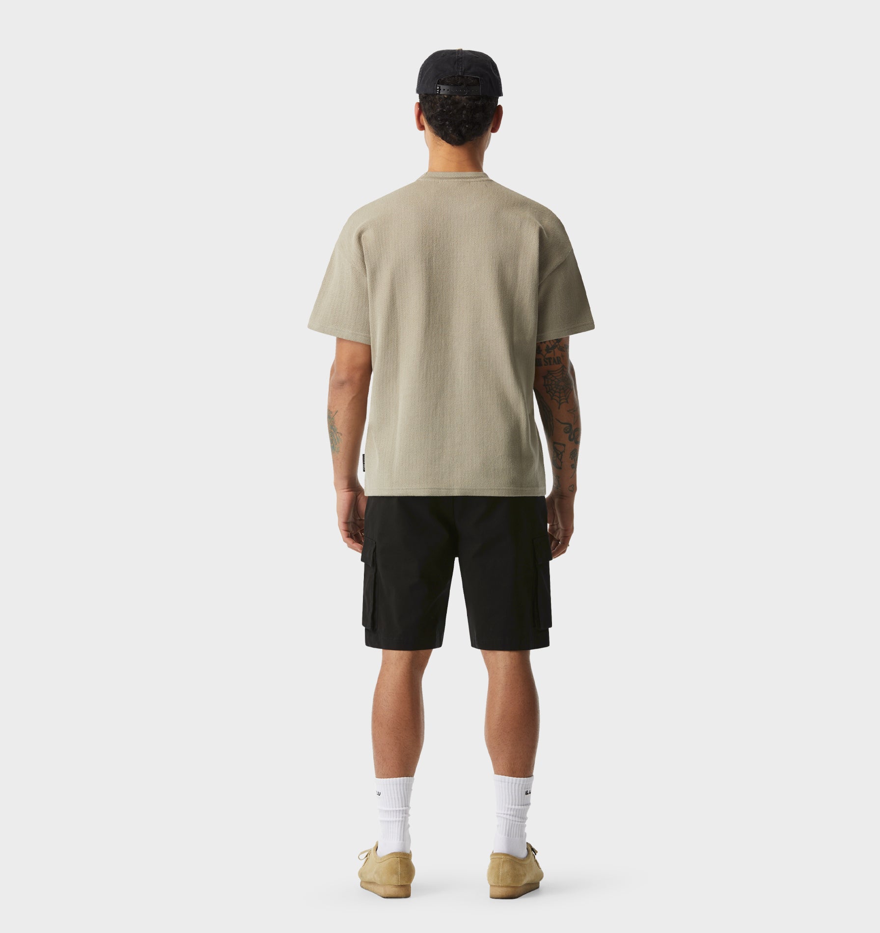Herringbone Lewi Tee - Taupe