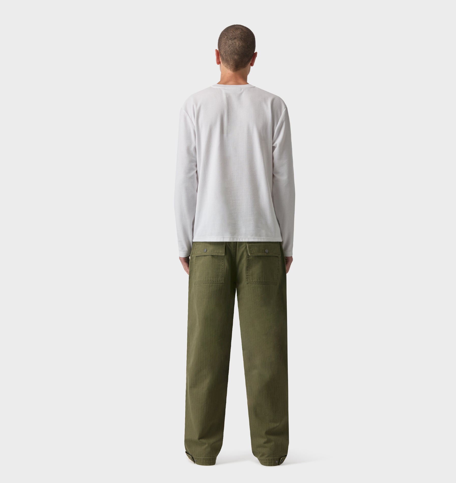 Henley L/S Tee - White