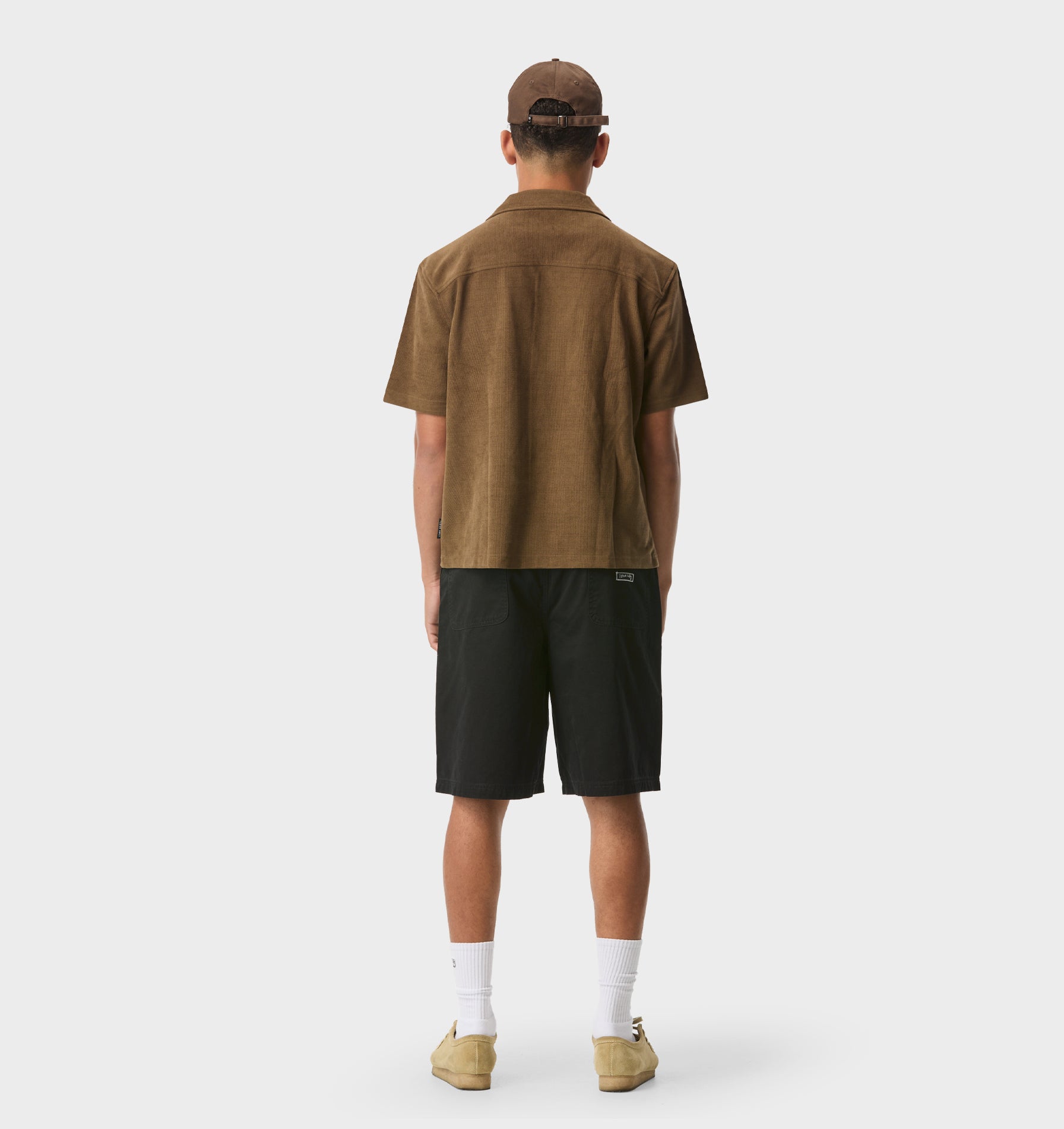 Waffle Box Cuban Collar SS Shirt - Fossil