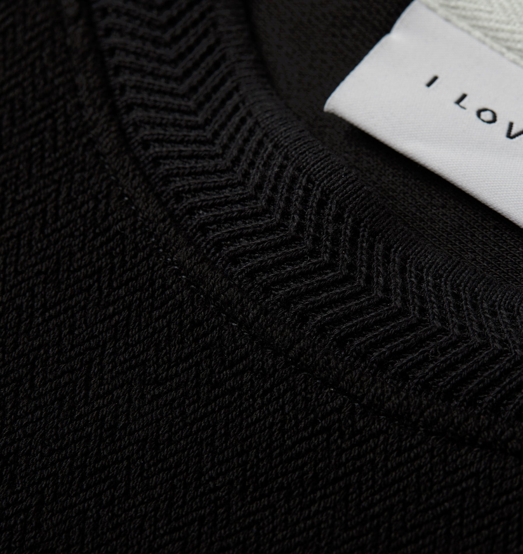 Herringbone Heavy Box Tee - Black
