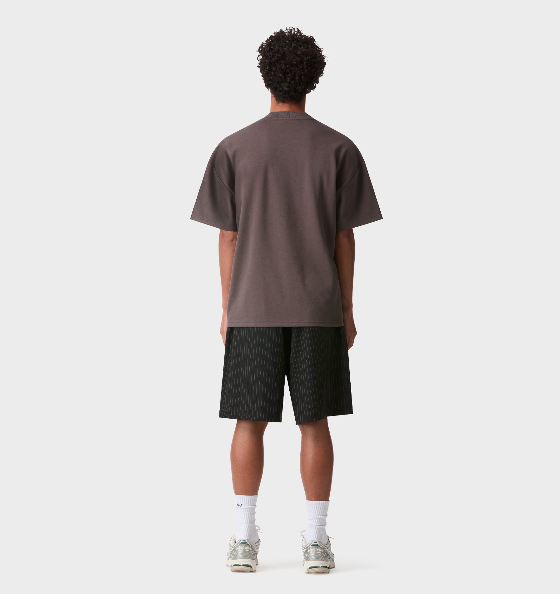 Alby Pleated Short - Black Pinstripe