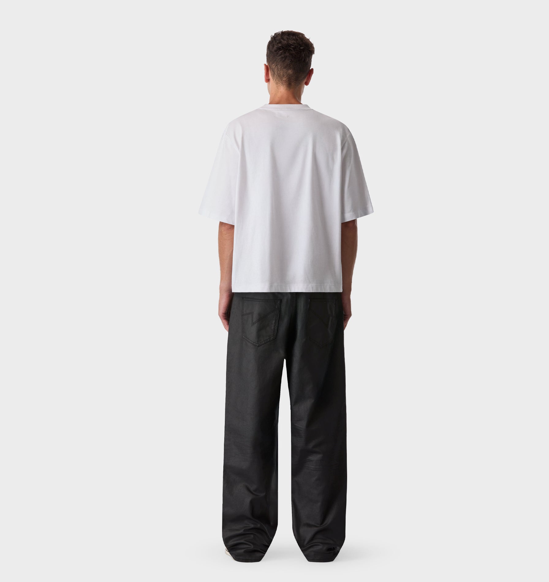 Crop Box Tee - White