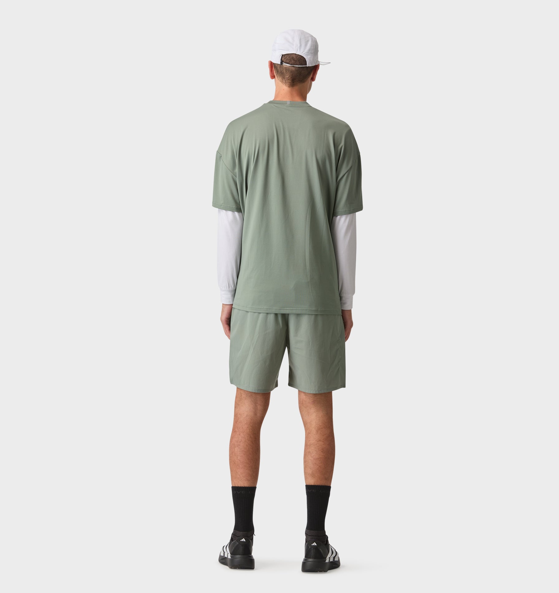 Active Box Tee - Fog Green