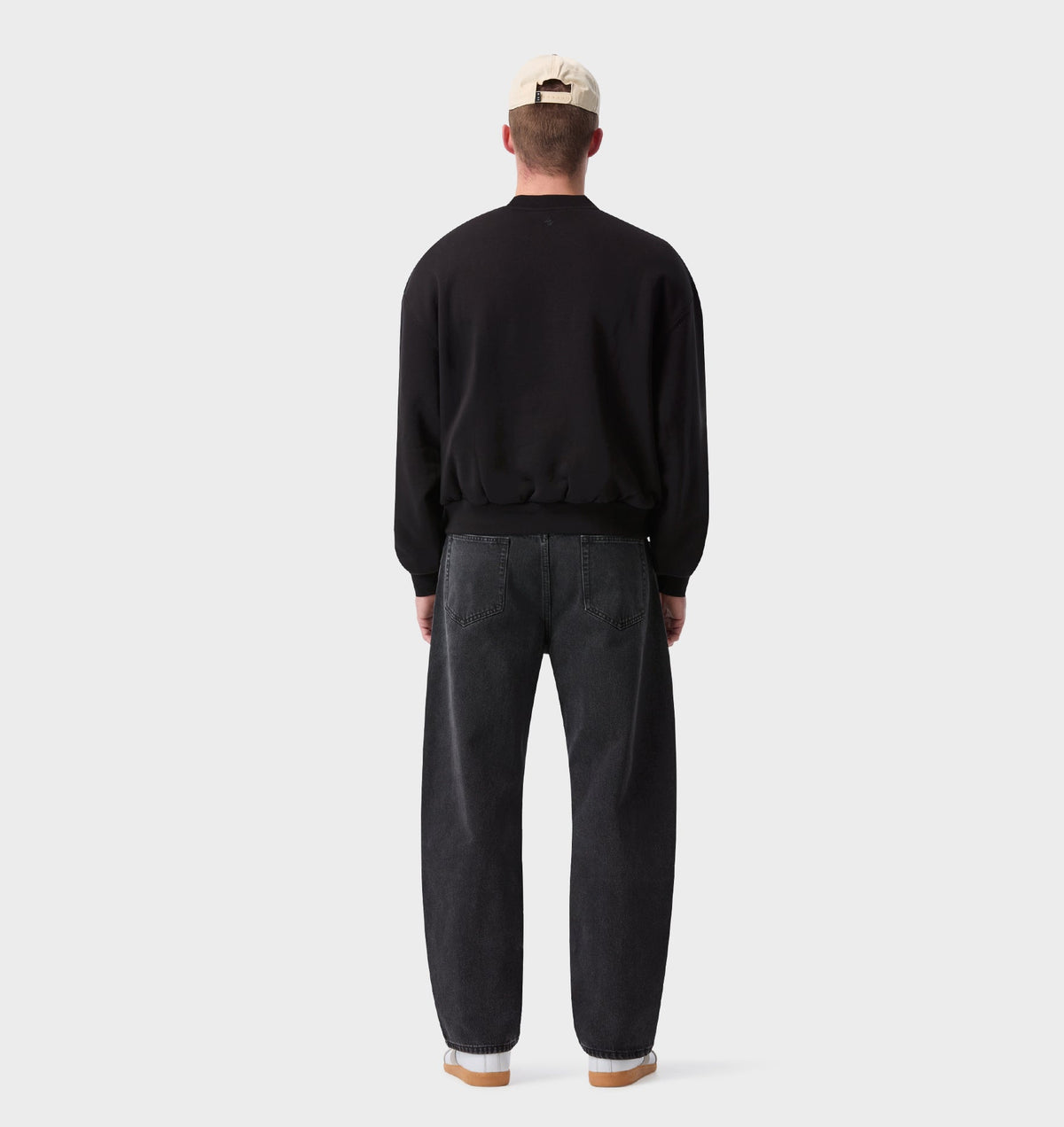 Barrel Leg Denim - Washed Black